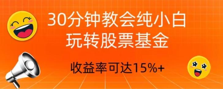 30分钟教会你玩转股票基金，只教好的筛选方法，不荐股-汉兴项目网创资源网