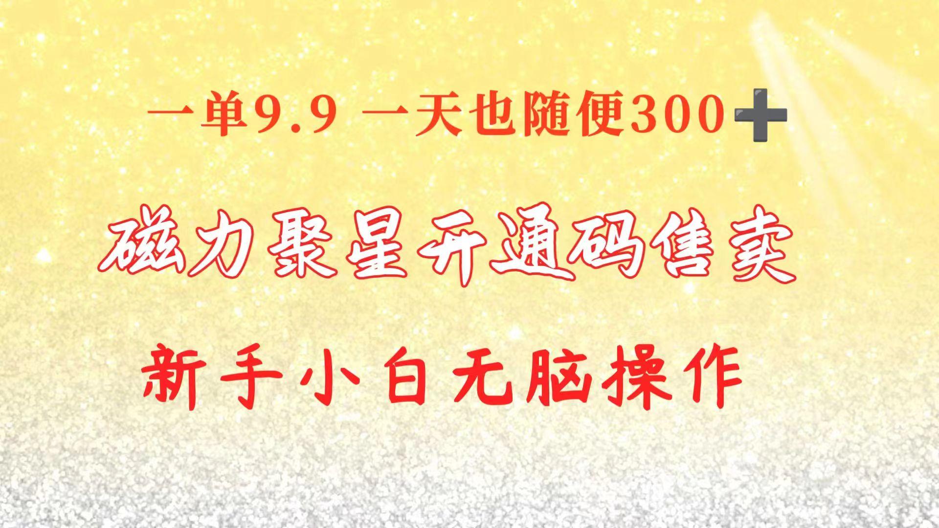 快手磁力聚星码信息差 售卖  一单卖9.9  一天也轻松300+ 新手小白无脑操作-汉兴项目网创资源网