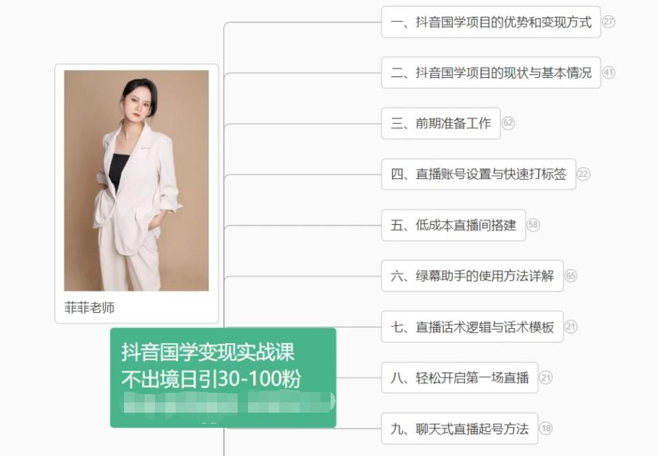 抖音国学变现项目：不出境日引30-100粉实战课程-汉兴项目网创资源网