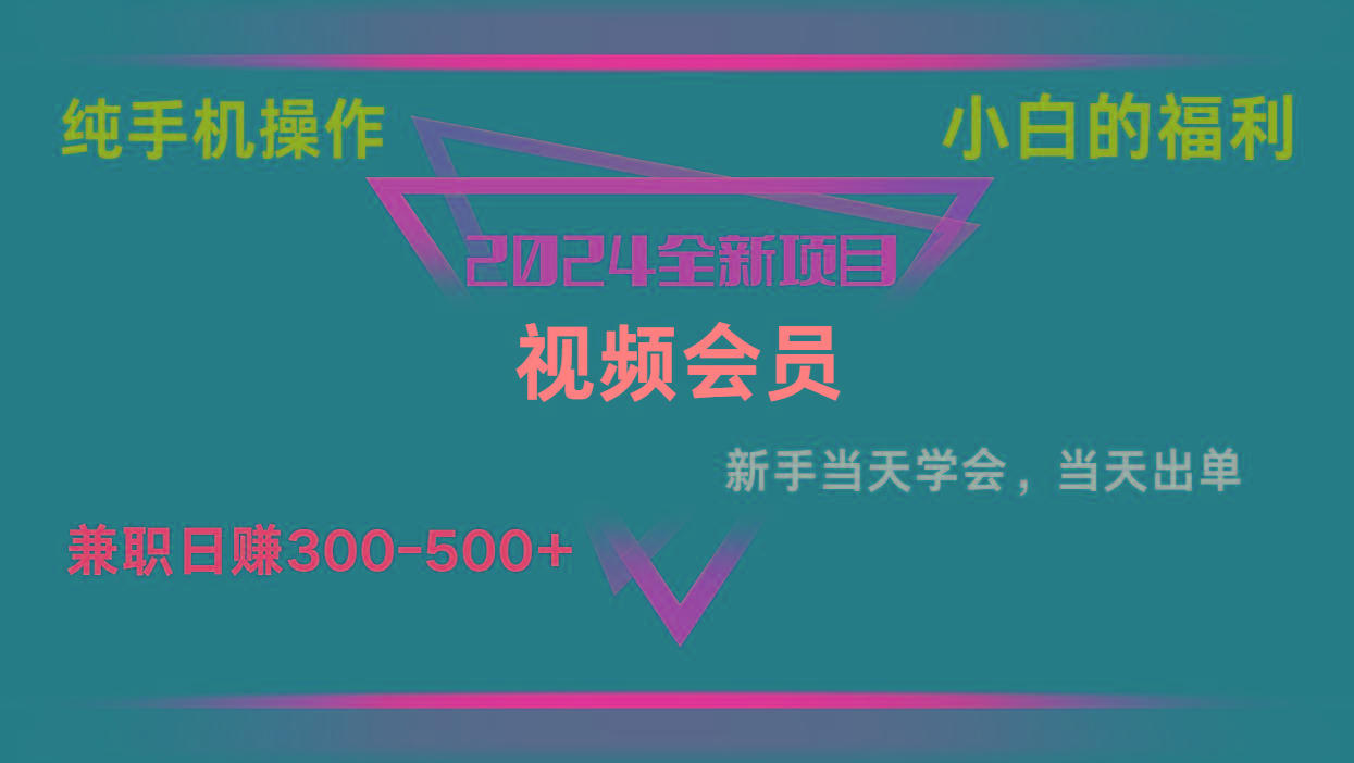 影视会员兼职日入500-800，纯手机操作当天上手当天出单 小白福利-汉兴项目网创资源网