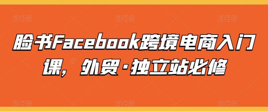 脸书Facebook跨境电商入门课，外贸·独立站必修-汉兴项目网创资源网