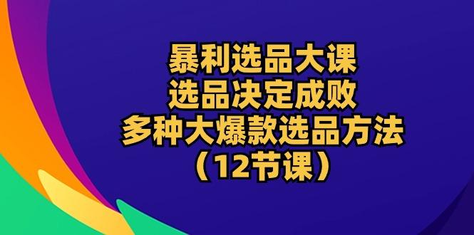 暴利 选品大课：选品决定成败，教你多种大爆款选品方法(12节课-汉兴项目网创资源网